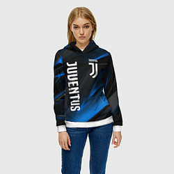 Толстовка-худи женская JUVENTUS, цвет: 3D-белый — фото 2