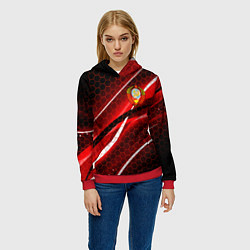 Толстовка-худи женская СССР, цвет: 3D-красный — фото 2