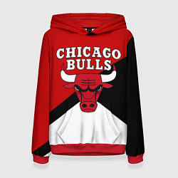 Толстовка-худи женская CHICAGO BULLS, цвет: 3D-красный