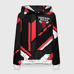 Толстовка-худи женская CHICAGO BULLS, цвет: 3D-белый