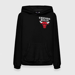 Толстовка-худи женская CHICAGO BULLS, цвет: 3D-черный