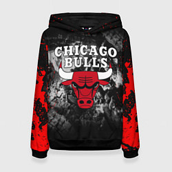 Толстовка-худи женская CHICAGO BULLS, цвет: 3D-черный