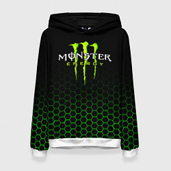 Толстовка-худи женская MONSTER ENERGY, цвет: 3D-белый