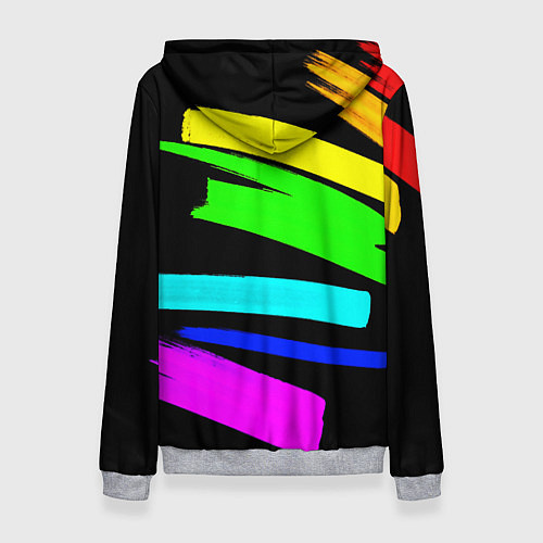 Женская толстовка НЕОНОВЫЕ КРАСКИ / 3D-Меланж – фото 2