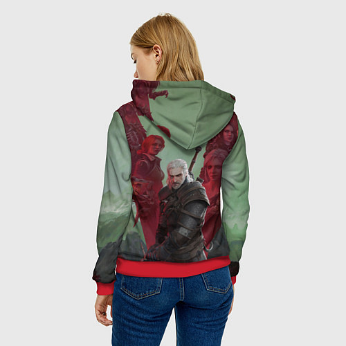 Женская толстовка The Witcher 5-летие / 3D-Красный – фото 4