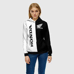 Толстовка-худи женская HONDA, цвет: 3D-черный — фото 2