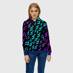 Толстовка-худи женская JOJOS BIZARRE ADVENTURE, цвет: 3D-синий — фото 2