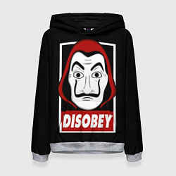 Толстовка-худи женская Disobey, цвет: 3D-меланж