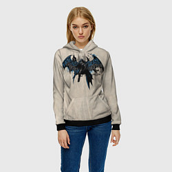 Толстовка-худи женская Batman: Arkham Knight, цвет: 3D-черный — фото 2