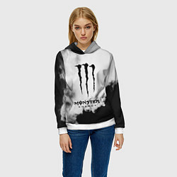 Толстовка-худи женская MONSTER ENERGY, цвет: 3D-белый — фото 2