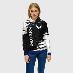 Толстовка-худи женская VALORANT ВАЛОРАНТ, цвет: 3D-синий — фото 2