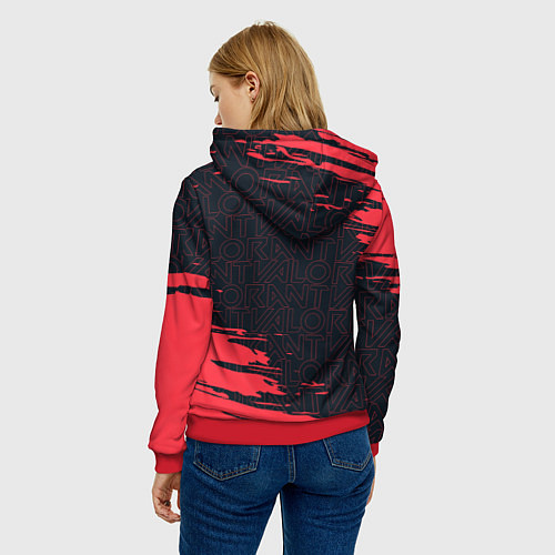 Женская толстовка VALORANT ВАЛОРАНТ / 3D-Красный – фото 4