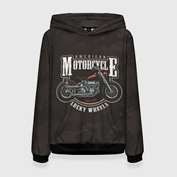 Толстовка-худи женская American Motorcycle Z, цвет: 3D-черный