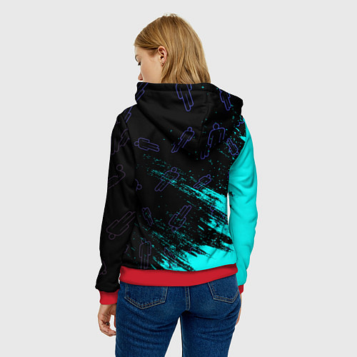 Женская толстовка BILLIE EILISH БИЛЛИ АЙЛИШ / 3D-Красный – фото 4