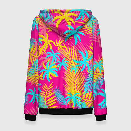 Женская толстовка НЕОНОВЫЕ ПАЛЬМЫ НЕОН NEON / 3D-Черный – фото 2