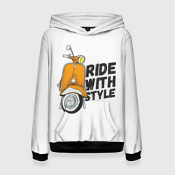 Толстовка-худи женская RIDE WITH STYLE Z, цвет: 3D-черный