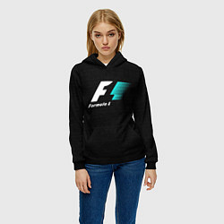 Толстовка-худи женская Formula 1, цвет: 3D-черный — фото 2