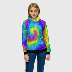 Толстовка-худи женская ХИППИ, цвет: 3D-черный — фото 2