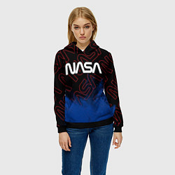 Толстовка-худи женская NASA НАСА, цвет: 3D-черный — фото 2