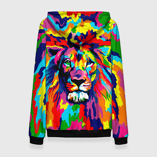 Женская толстовка Лев Artistic Art / 3D-Черный – фото 2