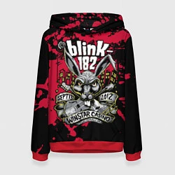 Толстовка-худи женская Blink 182, цвет: 3D-красный