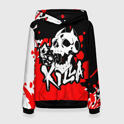 Толстовка-худи женская KILLA, цвет: 3D-черный