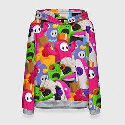Толстовка-худи женская Fall Guys, цвет: 3D-меланж