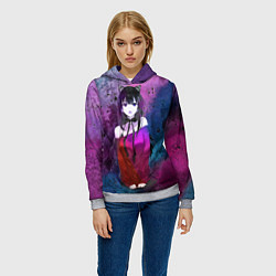 Толстовка-худи женская Anime, цвет: 3D-меланж — фото 2