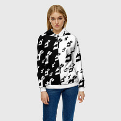 Толстовка-худи женская JoJo Bizarre Adventure, цвет: 3D-белый — фото 2