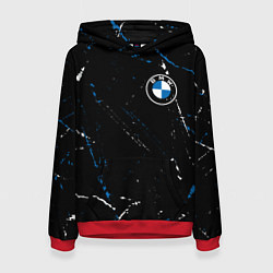 Толстовка-худи женская BMW БМВ, цвет: 3D-красный