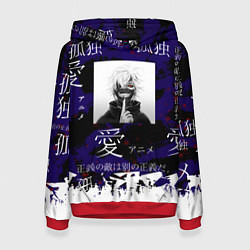 Толстовка-худи женская Токийский гуль, цвет: 3D-красный