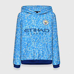Толстовка-худи женская Manchester City 2021 Home Kit, цвет: 3D-синий