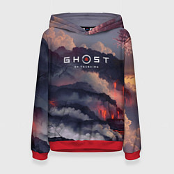 Толстовка-худи женская Ghost of Tsushima, цвет: 3D-красный