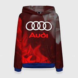 Толстовка-худи женская AUDI АУДИ, цвет: 3D-синий