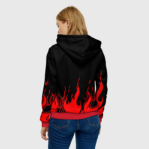 Женская толстовка YOU DIED / 3D-Красный – фото 4