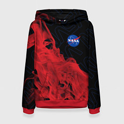 Толстовка-худи женская NASA НАСА, цвет: 3D-красный