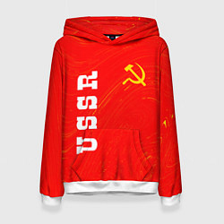 Толстовка-худи женская USSR СССР, цвет: 3D-белый