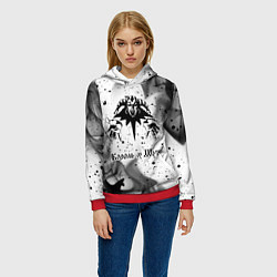 Толстовка-худи женская КОРОЛЬ И ШУТ, цвет: 3D-красный — фото 2