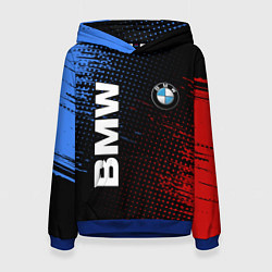 Толстовка-худи женская BMW ТЕКСТУРА, цвет: 3D-синий