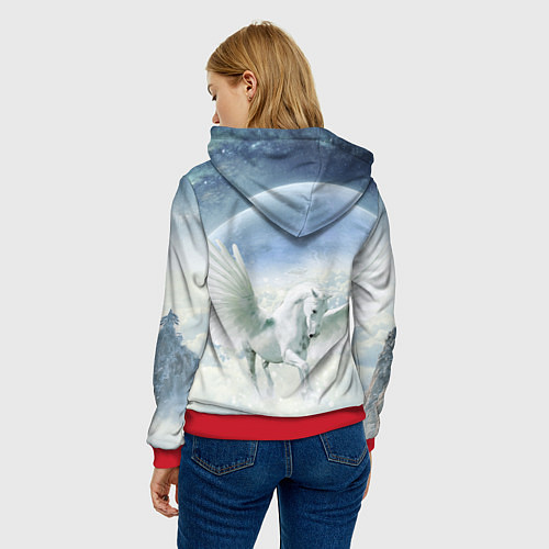 Женская толстовка Пегас / 3D-Красный – фото 4