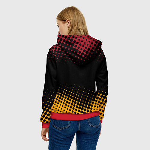 Женская толстовка CYBERPUNK 2077 VALENTINO / 3D-Красный – фото 4