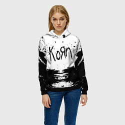 Толстовка-худи женская Korn, цвет: 3D-черный — фото 2
