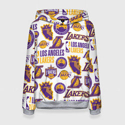 Толстовка-худи женская LAKERS LOGO, цвет: 3D-меланж