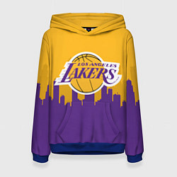 Толстовка-худи женская LOS ANGELES LAKERS, цвет: 3D-синий