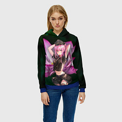 Толстовка-худи женская Zero Two, цвет: 3D-синий — фото 2