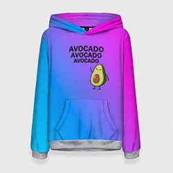 Толстовка-худи женская Авокадо, цвет: 3D-меланж