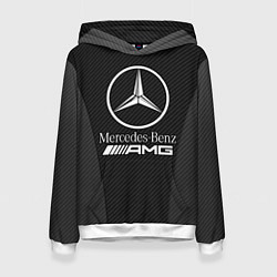 Толстовка-худи женская MERCEDES-BENZ, цвет: 3D-белый