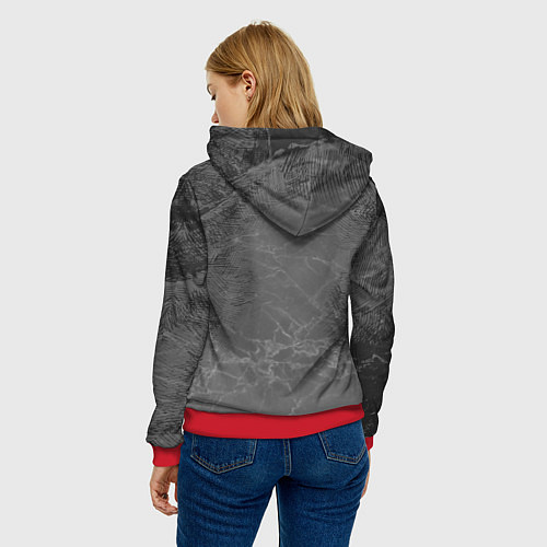 Женская толстовка Черный клевер / 3D-Красный – фото 4