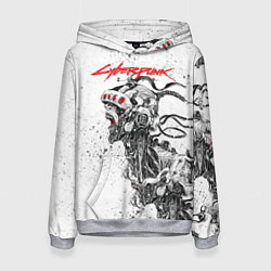 Толстовка-худи женская CYBERPUNK 2077, цвет: 3D-меланж