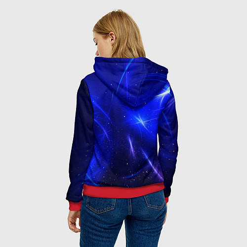 Женская толстовка Космический вихрь / 3D-Красный – фото 4
